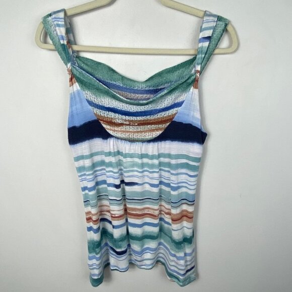 Anthropologie Vanessa Virginia Sagebrush Tank Top Size XS Drape Neck Blouse Boho - Picture 2 of 7